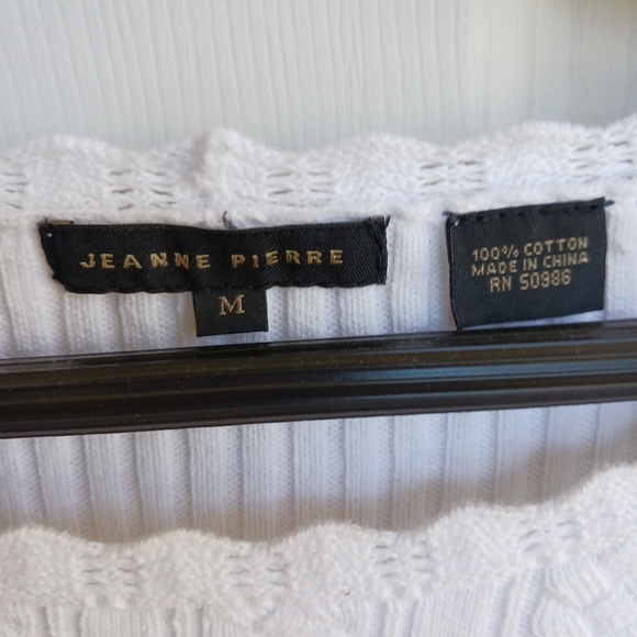 Jenne Pierre white sweater size M - Picture 3 of 4